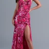 Backless Bright Long Sequin Formal Dress