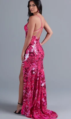 Backless Bright Long Sequin Formal Dress