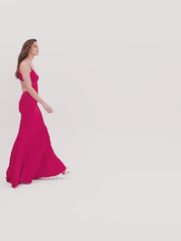 Faviana Gold-Beaded Navy Blue Long Prom Dress