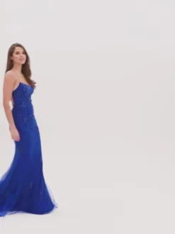 Faviana Long Yellow Prom Dress with Strappy Back