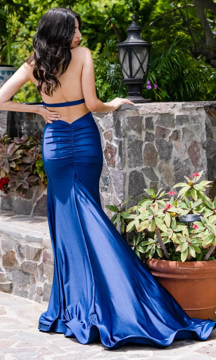 Form-Fitting One-Shoulder Long Dress 6802H by Atria