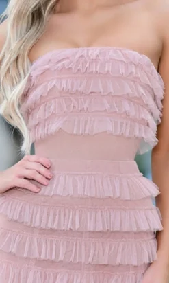 Georgia by Velvi Ruffled Cute Mini Party Dress