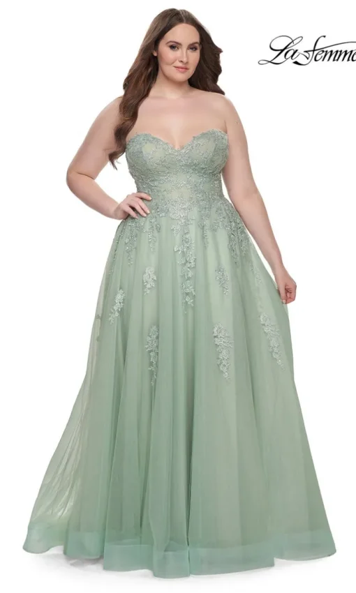 La Femme 31570 Plus-Size Formal Prom Dress