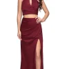 La Femme Long Two-Piece Prom Dress with Train