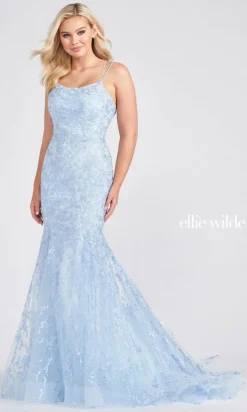 Lace Up Back Mermaid Prom Dress In Lace EW122032