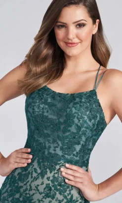 Lace Up Back Mermaid Prom Dress In Lace EW122032