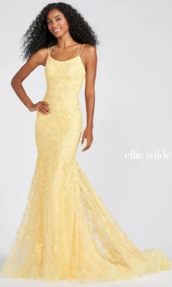 Lace Up Back Mermaid Prom Dress In Lace EW122032