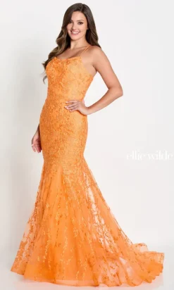 Lace Up Back Mermaid Prom Dress In Lace EW122032