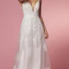 Lace-Applique White Long Formal Ball Gown