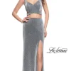 Long La Femme Open-Back Two-Piece Prom Dress