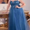Long Plus-Size Formal Dress Cd0217C by Ladivine