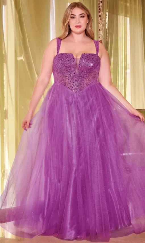 Long Plus-Size Formal Dress Cd0217C by Ladivine