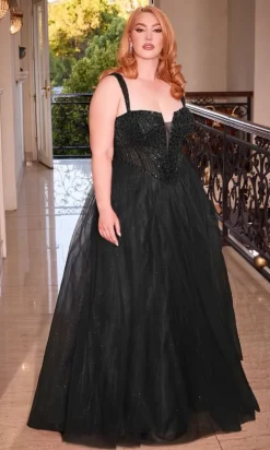 Long Plus-Size Formal Dress Cd0217C by Ladivine