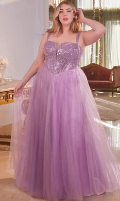 Long Plus-Size Formal Dress Cd0217C by Ladivine