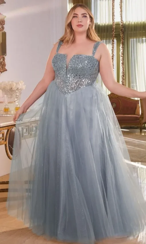 Long Plus-Size Formal Dress Cd0217C by Ladivine