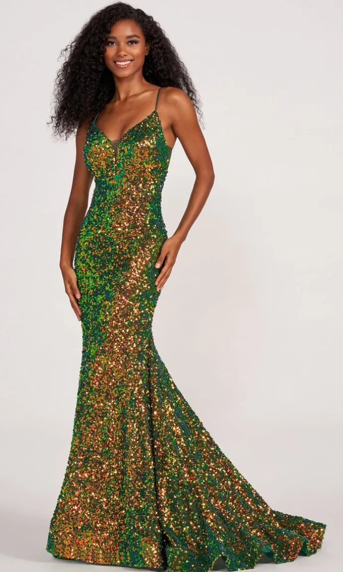 Mermaid Sequin Prom Dress By Ellie Wilde EW34016