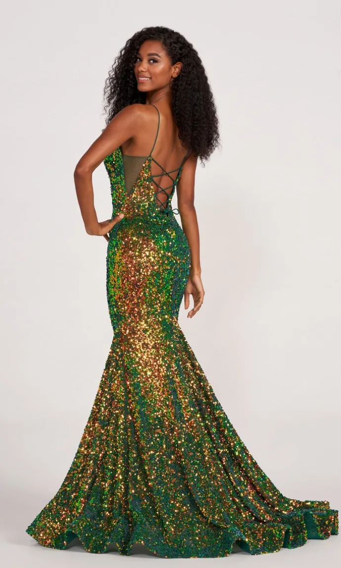 Mermaid Sequin Prom Dress By Ellie Wilde EW34016