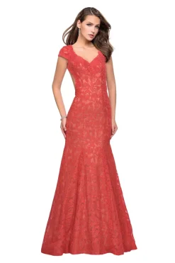 Open Back Floor Length Dress by La Femme