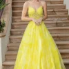 Sheer-Bodice Tie-Dye Long Prom Ball Gown 4320