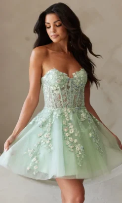 Short Homecoming Dress BZ9024S by Amelia Couture