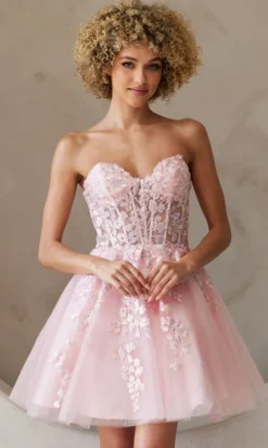 Short Homecoming Dress BZ9024S by Amelia Couture