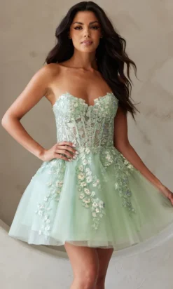 Short Homecoming Dress BZ9024S by Amelia Couture