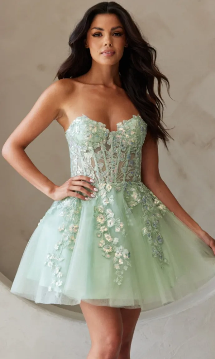 Short Homecoming Dress BZ9024S by Amelia Couture