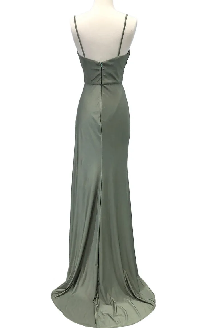Simple Long Prom Dress with High Side Slit