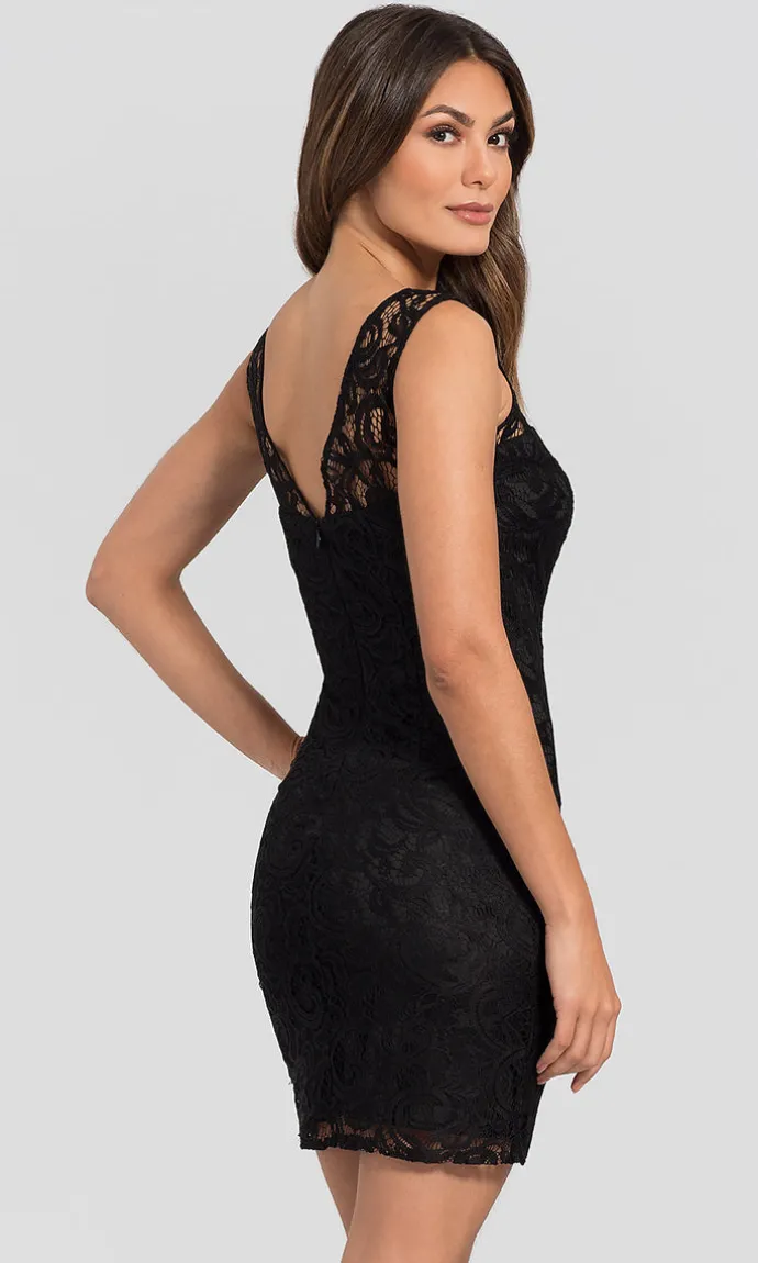 Sleeveless Semi-Formal Short Lace Cocktail Dress