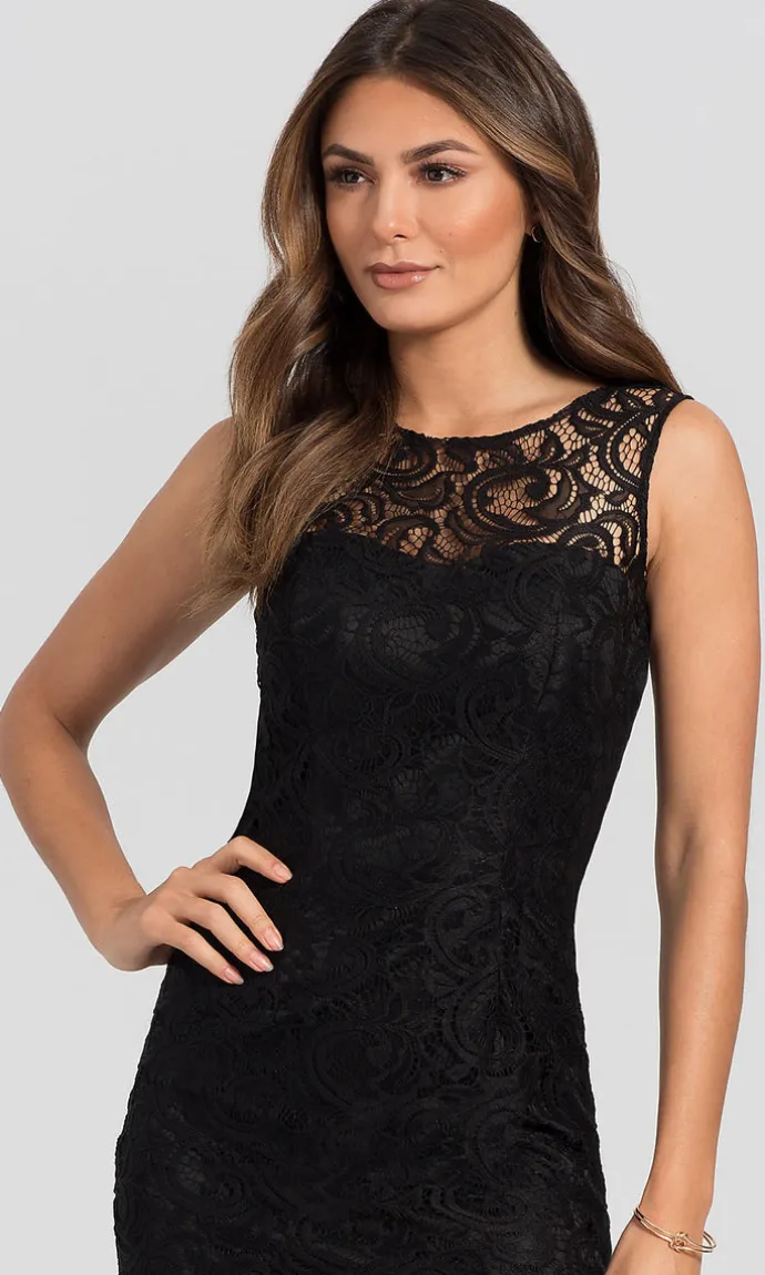 Sleeveless Semi-Formal Short Lace Cocktail Dress