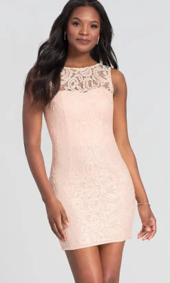 Sleeveless Semi-Formal Short Lace Cocktail Dress